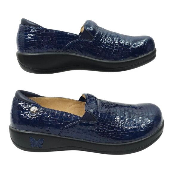 Alegria Reptile Print Slip On Clog Women US 9 EU 39 Leather Comfort Shoe KEL-805 - Picture 12 of 16